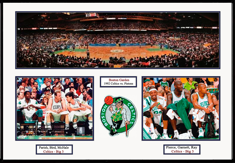 Boston Celtics Photo Double Matted