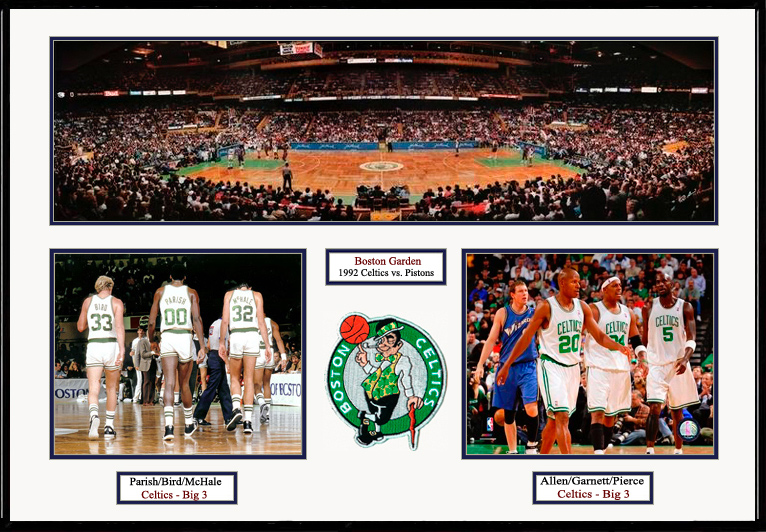 Boston Celtics Photo Double Matted