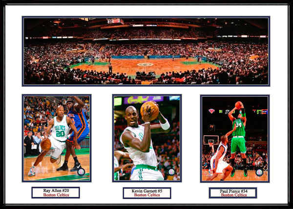 Boston Celtics Photo Double Matted