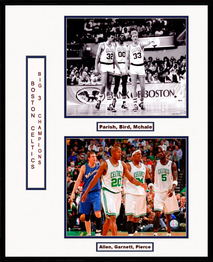 Boston Celtics Photo Double Matted
