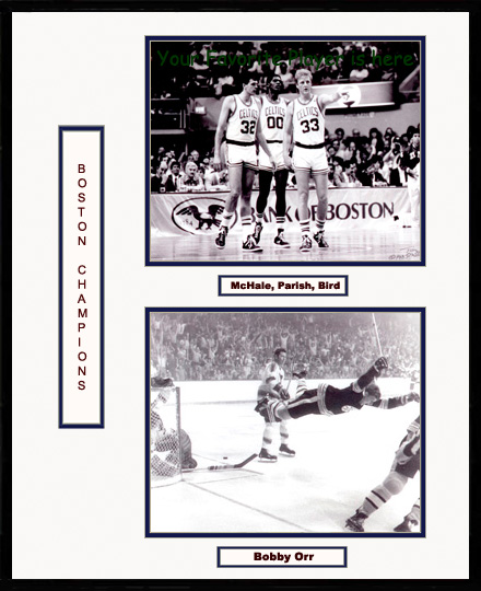 Boston Celtics Photo Double Matted