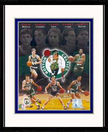 Boston Celtics Photo Double Matted & Framed