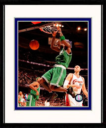Boston Celtics Photo Double Matted & Framed