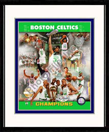 Boston Celtics Photo Double Matted & Framed
