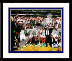 Boston Celtics Photo Double Matted & Framed
