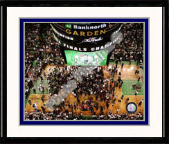 Boston Celtics Photo Double Matted & Framed