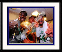Boston Celtics Photo Double Matted & Framed