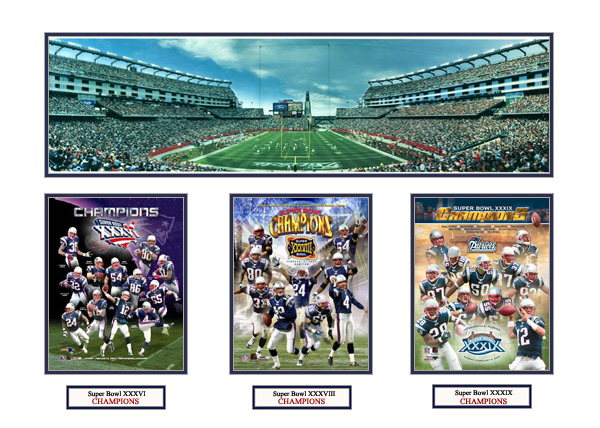 New England Patriots Photo Double Matted