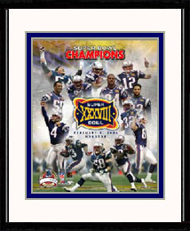 New England Patriots Photo Double Matted & Framed