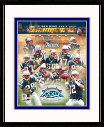 New England Patriots Photo Double Matted & Framed