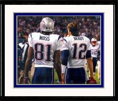 New England Patriots Photo Double Matted & Framed