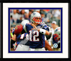New England Patriots Photo Double Matted & Framed