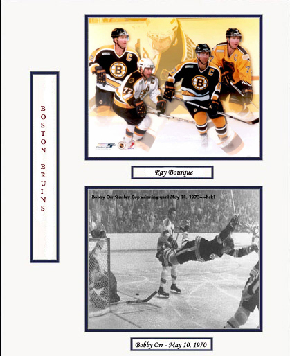 Boston Bruins Photo Double Matted