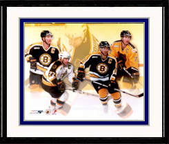 Boston Bruins Photo Double Matted & Framed